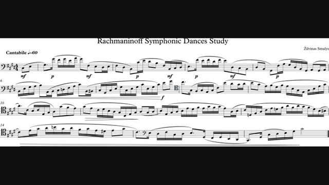 Ž. Smalys - Rakhmaninov Symphonic Dances Study for bassoon смотреть онлайн
