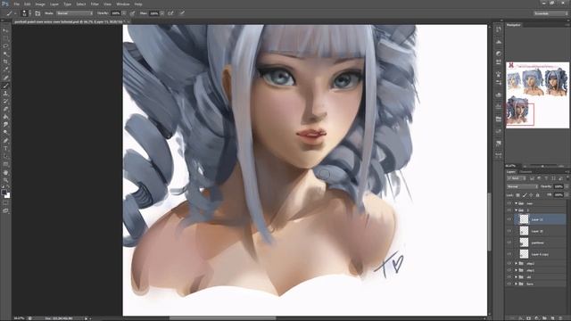 Portrait Paint Over Voice Over Tutorial смотреть онлайн