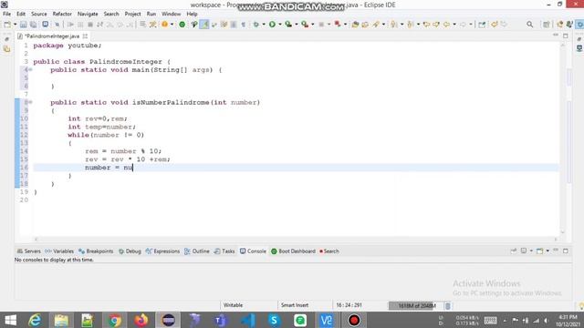 How to Check Number is Palindrome or Not? | Java Program смотреть онлайн