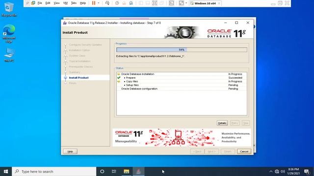 Oracle 11g Installation on Windows 10 64 bit смотреть онлайн