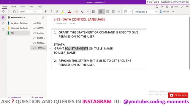 #73|| DCL || GRANT & REVOKE COMMAND IN SQL || DATA CONTROL LANGUAGE ||SQL LECTURE FOR BEGINNERS смотреть онлайн