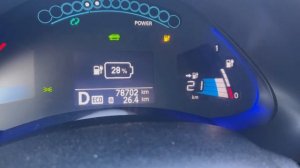 Сколько проедет Nissan Leaf зимой на шести делениях в -15 с тепловым насосом