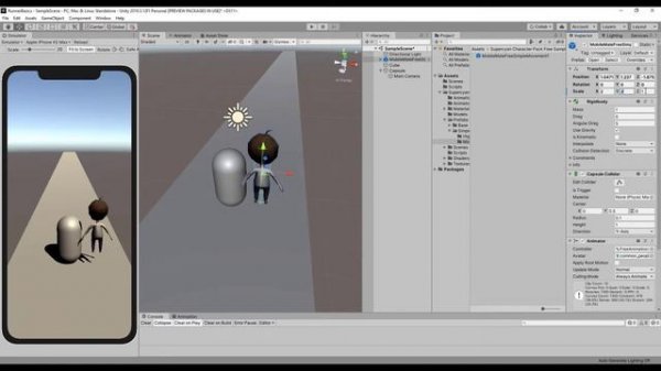 UNITY Runner Game Basics - Make a Game in 5 Minutes #1