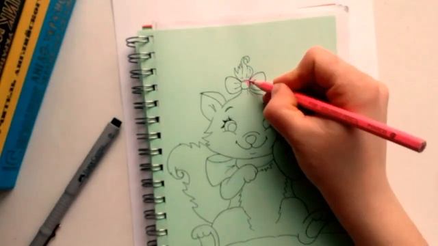 Рисуем кошку Мэри из мультфильма "Коты аристократы" смотреть онлайн