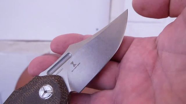 TwoSun TS227-Micarta Brown, 14C28N, Jelly Jerry Desigп, EDC смотреть онлайн