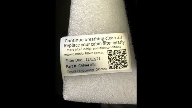 Cabin FIlter for 1998-2007 Landcruiser (FZJ105R) смотреть онлайн