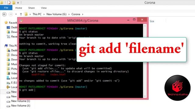 How to Change Local Project and Update on Remote Repo tutorial #5 for Beginners | Techno Katta 2020 смотреть онлайн