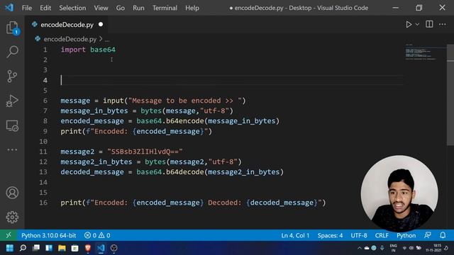 Encoding and Decoding in Python | Base64 Encoder and Decoder | Learn Python in Kannada - #23 смотреть онлайн
