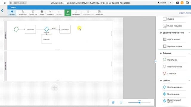 Интерфейс BPMN Studio смотреть онлайн