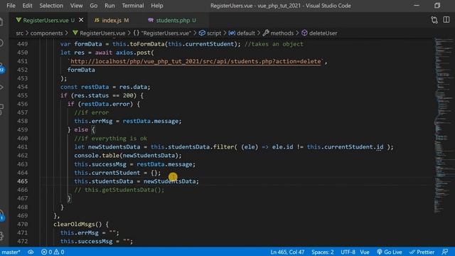 #17 Enhance Deleting Each Student Data Function | Student's Dashboard | VUE JS & PHP #vuejs_and_php смотреть онлайн