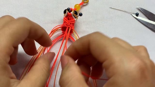Macrame keychain tutorial - 3D Triple colors KOI fish pattern - So cute and pretty macrame animal смотреть онлайн