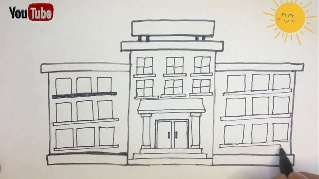 Как нарисовать школу|How to draw a school for children|Bolalar uchun maktabni qanday chizish mumkin смотреть онлайн