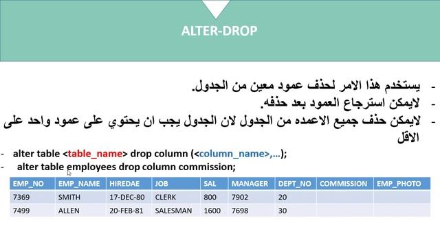 12 DDL ALTER TABLE تعديل الجدول في اوراكل смотреть онлайн
