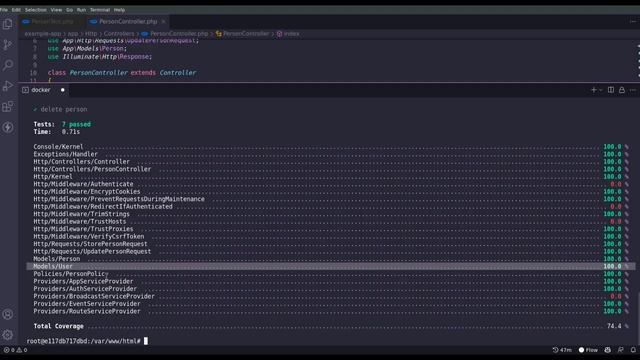 #3 - Laravel 9 - Show test phpunit with coverage смотреть онлайн