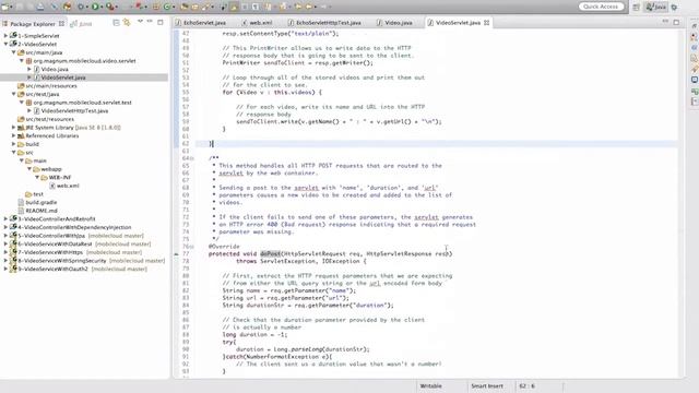 (O) Section 2 Module 1 Part 4: Video Servlet Code Walkthrough смотреть онлайн