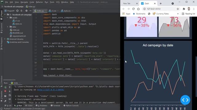 Create dashboard in python with kpi indicators by plotly dash смотреть онлайн
