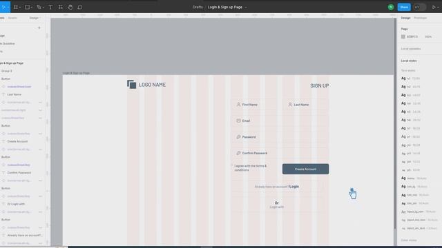 UI Design Tutorial | Sign Up Page | Figma Tutorial смотреть онлайн