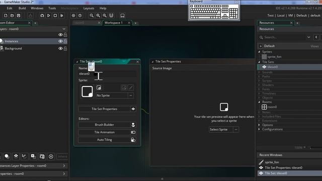 Работа с GameMaker studio 2 (Урок №1-Знакомство,фон,персонаж.) смотреть онлайн