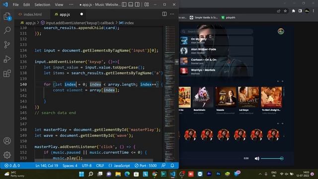 Create A Music Website Using HTML CSS JAVASCRIPT || Add Music In HTML Website || Part -2 смотреть онлайн