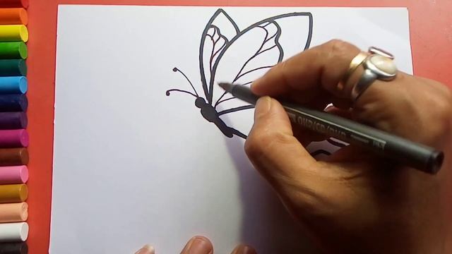 Easy and simple Butterfly drawing смотреть онлайн