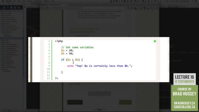 If Statements [#16] Code Dynamic Websites with PHP смотреть онлайн