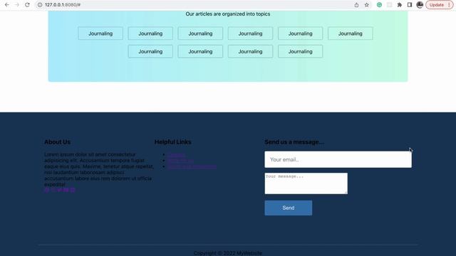 Designing a Professional Blog: Style footer using css 54 смотреть онлайн