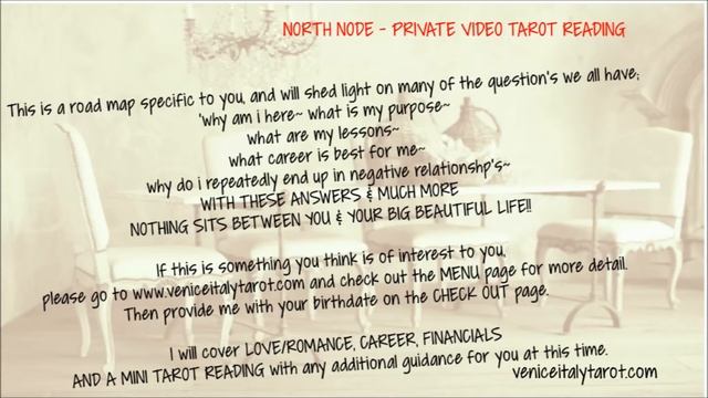 NORTH NODE PRIVATE VIDEO TAROT READING by VENICEITALYTAROT смотреть онлайн