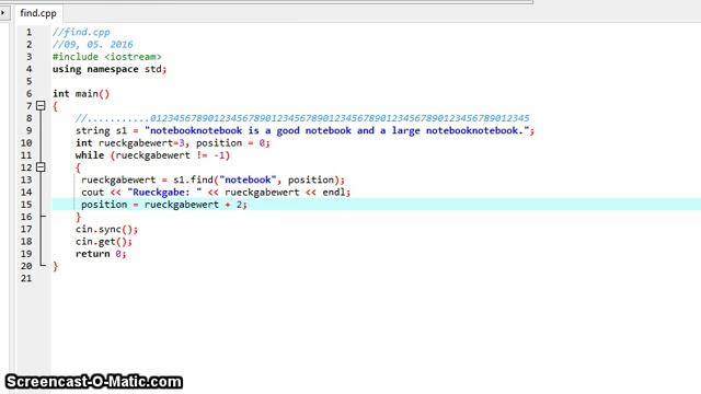 C++: find und rfind im Test смотреть онлайн