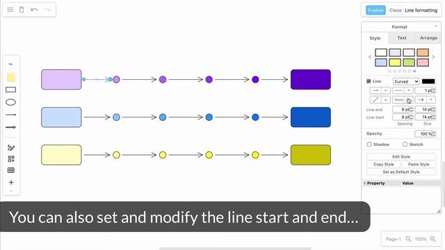 How to use the Line options to style connections in draw.io смотреть онлайн