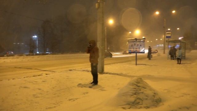 Новочебоксарск Зима Снегопад 16 01 2019 смотреть онлайн