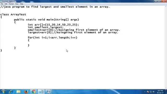 java program to find largest and smallest number in an array смотреть онлайн