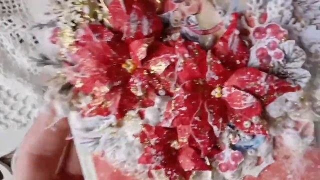 #dies_Fantasy Новогодняя открытка с поп ап элементом Скрапбукинг смотреть онлайн
