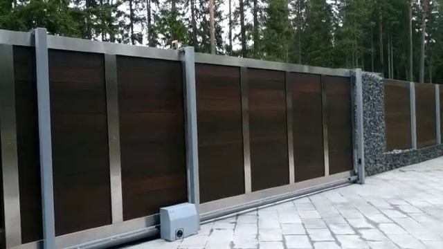 Установка алюминиевых откатных ворот от компании Ворота78 Спб смотреть онлайн
