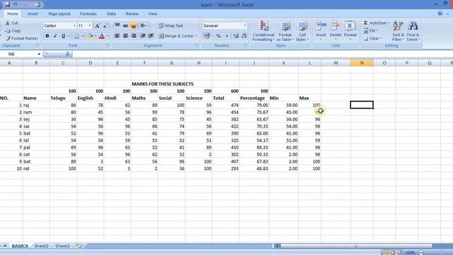 Basics Of EXCEL Part 2 about SUM, PERCENTAGE, MIN, MAX etc смотреть онлайн