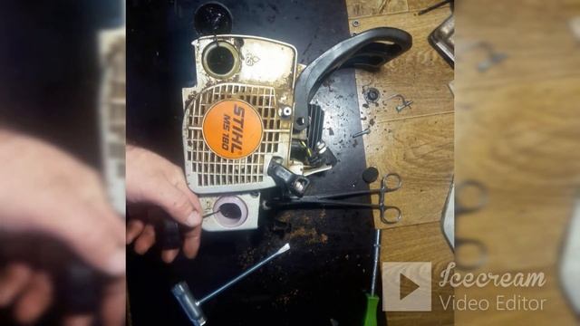Як розібрати бензопилу STIHL MS 180 . не мае компресії . смотреть онлайн