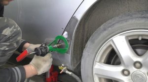 ? ОЛОВО ВМЕСТО ШПАКЛИ, Рихтовка и ЛУЖЕНИЕ крыла, рихтовка двери. Toyota Corolla кузовной ремонт