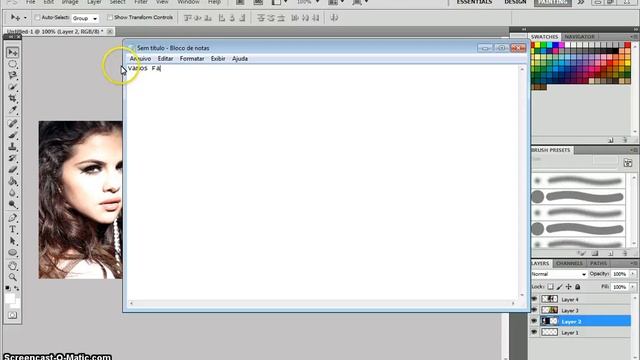 Tutorial Capa Selena no Photoshop cs5 por Lerdavatic смотреть онлайн