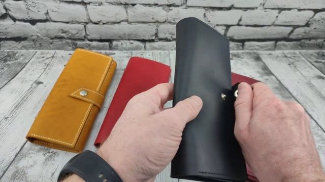 Женский кошелек на кнопках из натуральной кожи Крейзи Хорс #женский_кошелек #кошелек_на_кнопках смотреть онлайн