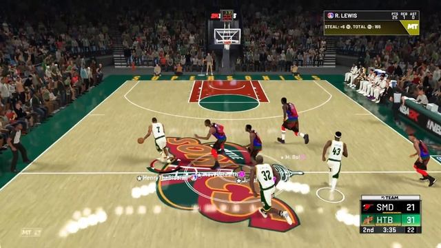 GALAXY OPAL RASHARD LEWIS GAMEPLAY! UPDATED WITH A JR SMITH BASE JUMPER! NBA 2k20 MyTEAM смотреть онлайн