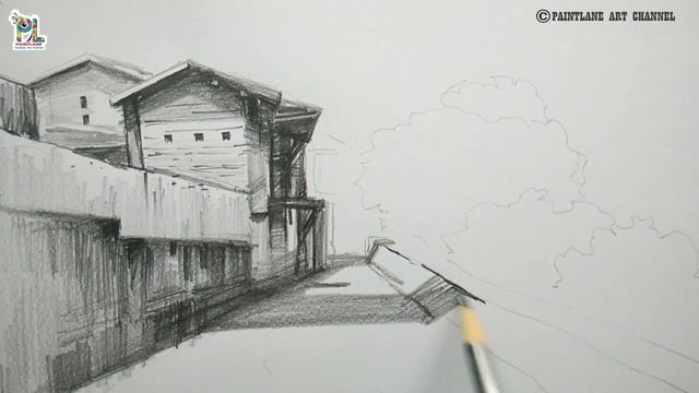 How to draw Street Landscape Art In A Single Point Perspective || Location Perspective Drawing смотреть онлайн