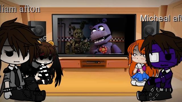 Afton's react to fnaf funny videos//FNAF//Afton Family//Gacha смотреть онлайн