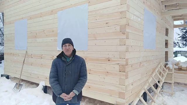 Дом из бруса. Чеховский район д. Чепелево. смотреть онлайн