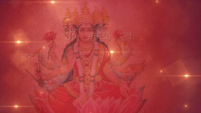 Gayatri Mantra 108 Times With Lyrics - Chanting By Brahmins - गायत्री मंत्र Peaceful Chant