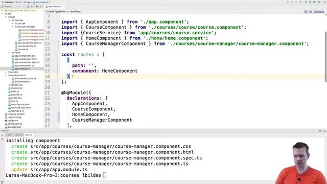 MEAN STACK with Angular4 part 37 - Create a CourseManager Route смотреть онлайн