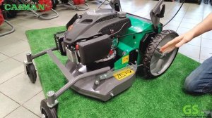 Это газонокосилка может... Для высокой и жесткой травы, самоходная бензиновая CAIMAN ATHENA 60Y