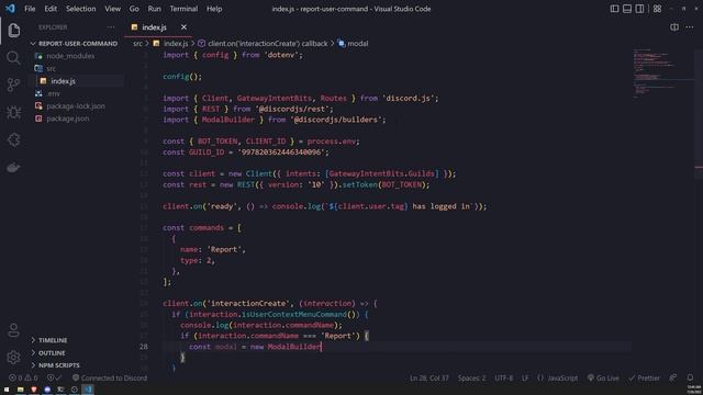 Discord.js v14 - Reporting User Command with Modals смотреть онлайн
