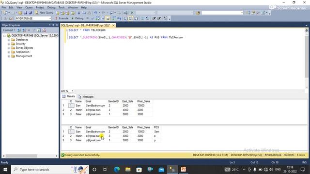SQL query to get the string before or after any specific character (Substring, Charindex) смотреть онлайн