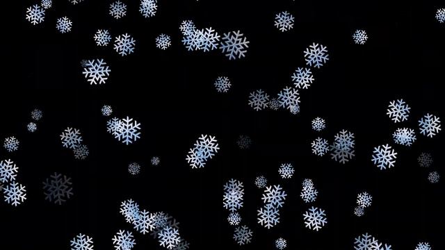 Еще один футаж со снежинками на прозрачном фоне - видеофон для видеомонтажа. смотреть онлайн