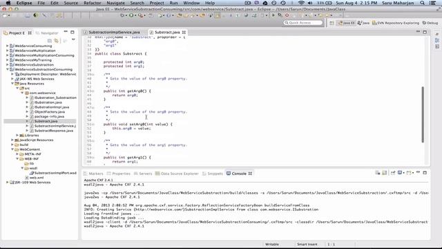 WSDL example consuming on Ecplise using Apache CXF 2.X смотреть онлайн