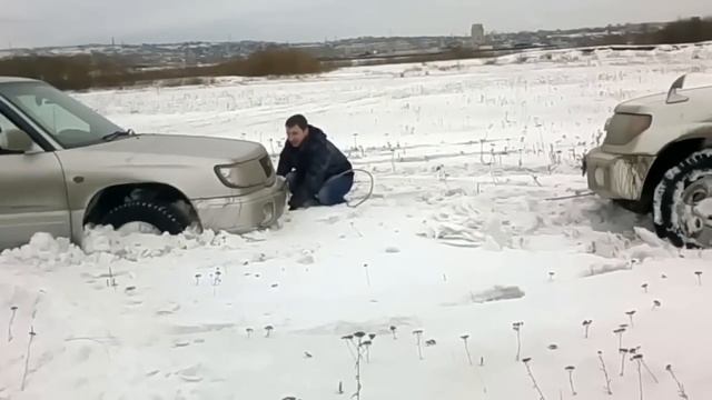 Forester, Pajero IO & Airtrek in snow 2 смотреть онлайн